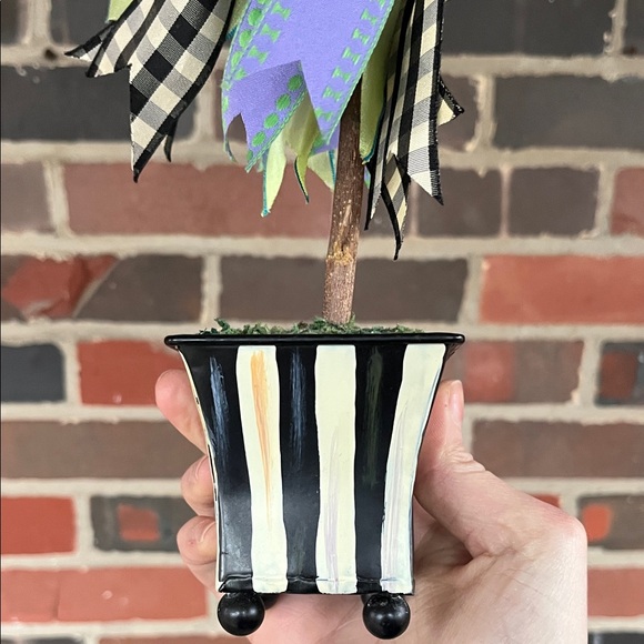 MacKenzie-Childs Green Topiary with Ribbon Accents - Picture 5 of 7